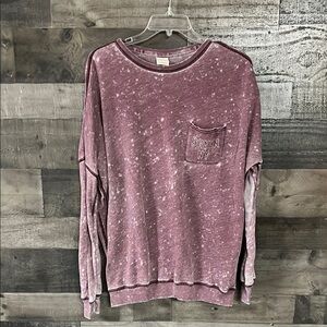 Women’s Abercrombie & Fitch Maroon Acid Washed Sweatshirt